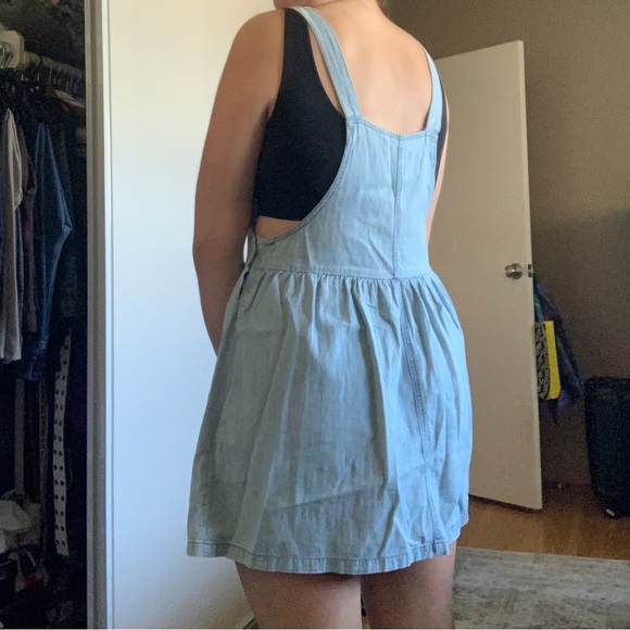 Light Blue Overall Dress - Picture 2 of 3